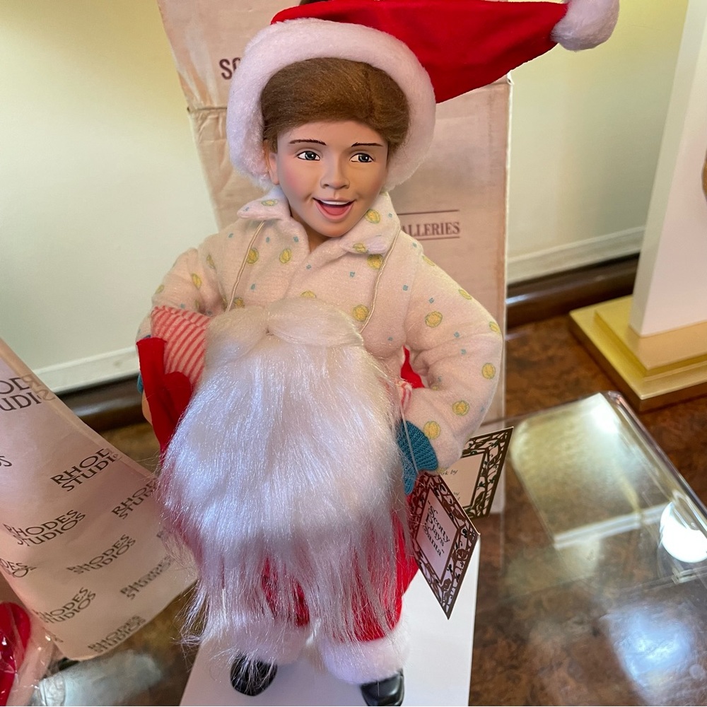 NORMAN ROCKWELL CHRISTMAS “SCOTTY PLAYS SANTA” Porcelain Doll
